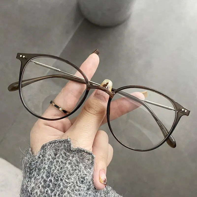 

Intelligent Photochromic Myopia Reading Glasses Women Men Ultralight Vintage Round Minus Glasses Finished Prescription Eyewear