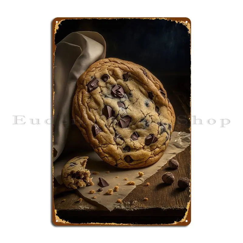 

Шоколадный чип печенье 4 Металлический плакат с табличкой клубный гостиная пещера печать клубный жестяной плакат