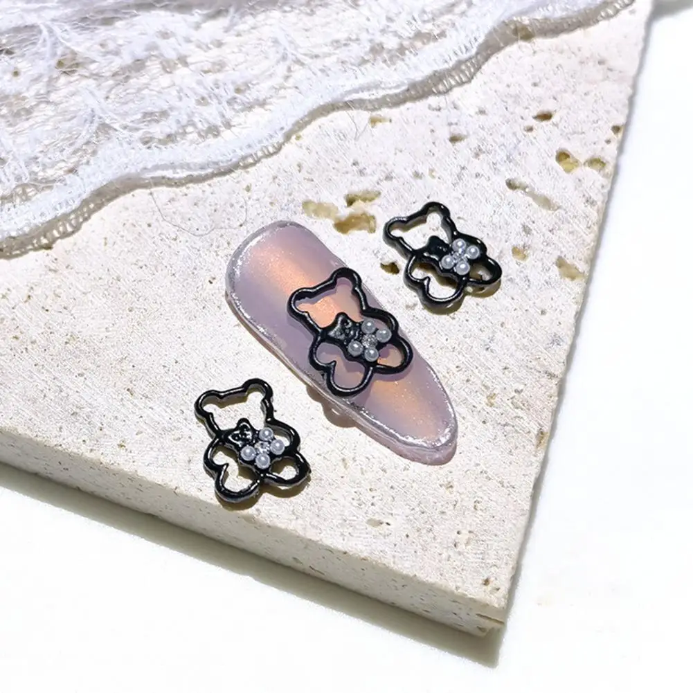 

2Pcs Great Durable Vivid Color Colorful Cartoon Bear DIY Nail Art Decorations Nail Supplies Nail Decoration Nail Charm