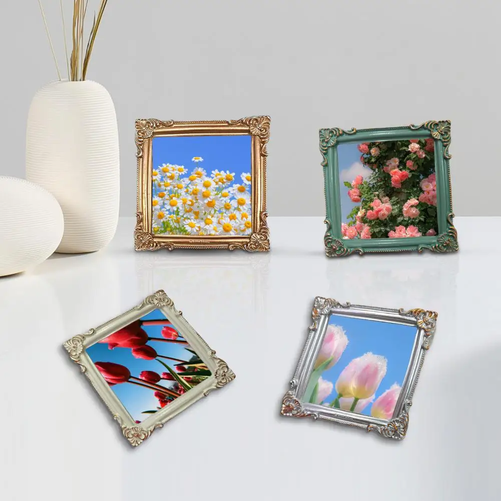 Photo Frame Nordic Style Golden Embossment Pictures Display Frame