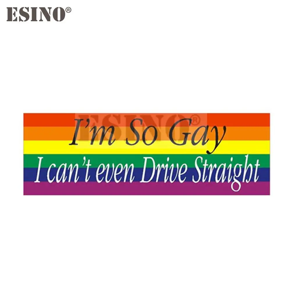 

Car Styling Creative Funny I'M So Gay I Can't Even Drive Straight Decorative Sticker PVC Decal Waterproof Car Body Pattern Vinyl