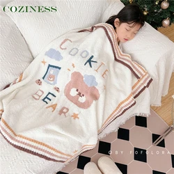 Baby Napping Blanket Comfortable Soft Keep Warm Cute Cartoon Pattern Washable Quilt Easy Go Out Carry Blanket Winter Wholesale