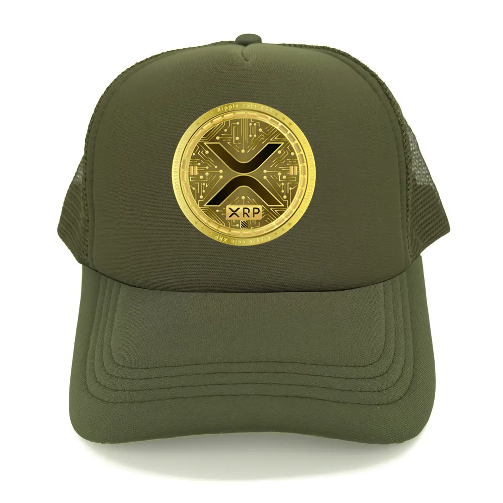 Crypto Hat XRP Ripple Ticker Cryptocurrency Trucker Cap Snapback Hat XRP  Ripple Crypto Hat