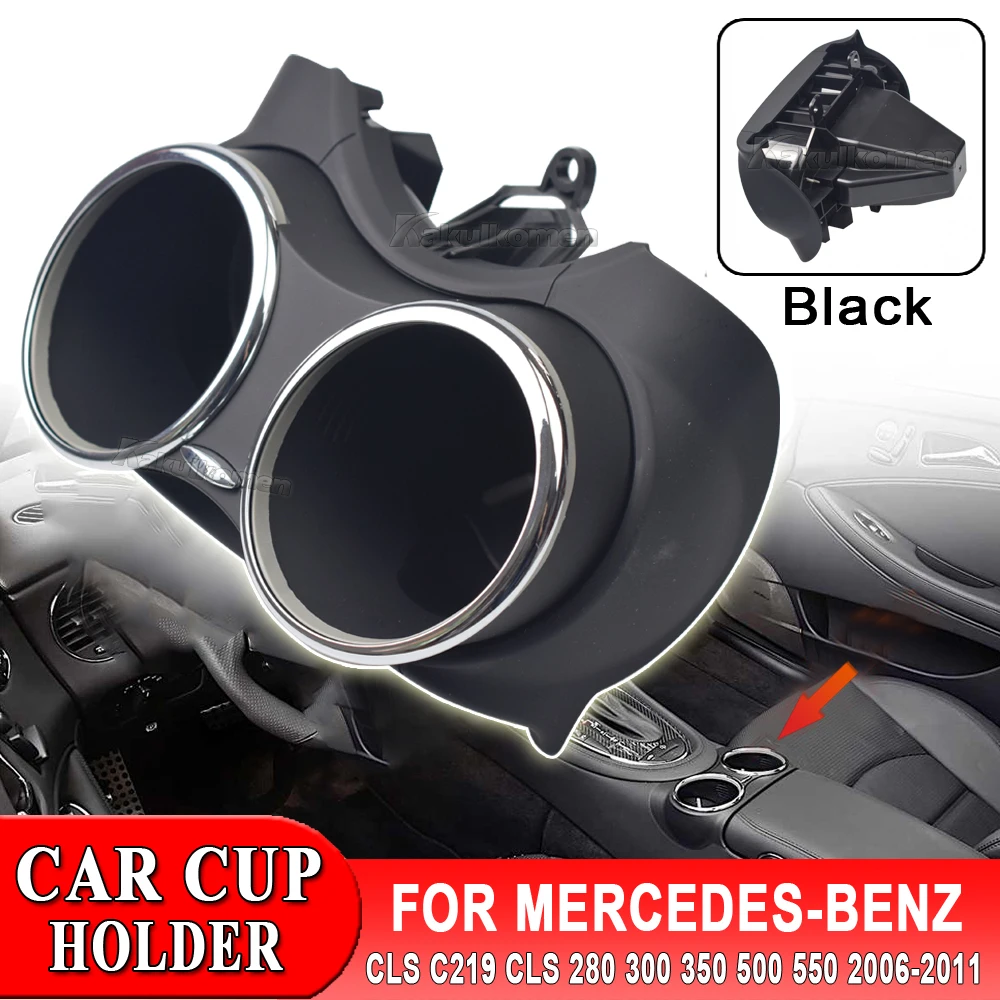 Schwarz Auto Wasserbecher Halter passt für Benz CLS C219 C300 06