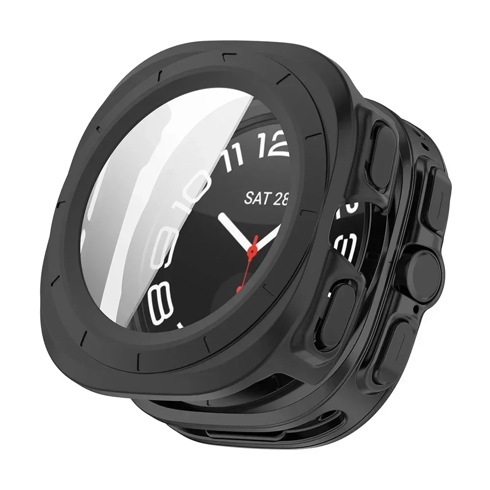 Ultra-Durable Tempered Glass Screen Protector & Bumper Cover for Samsung Galaxy Watch 7 Ultra