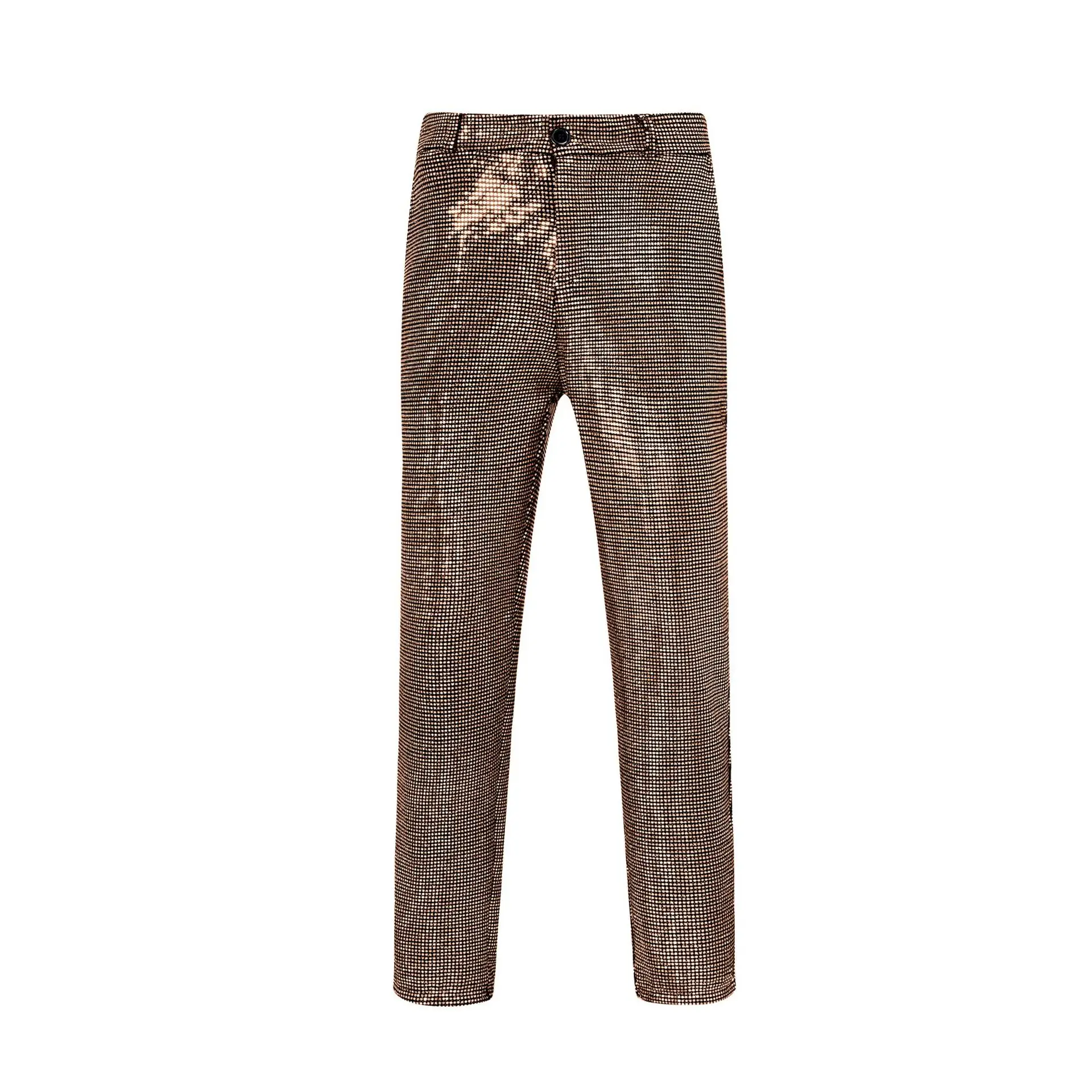 Silver Round Sequin Trousers, Men's Fashion Party/Performance Pants, Red Gold Pant, New