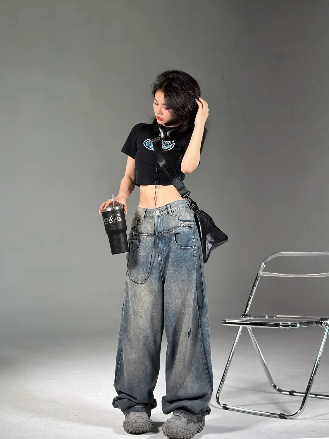 archive baggy wide denim y2k