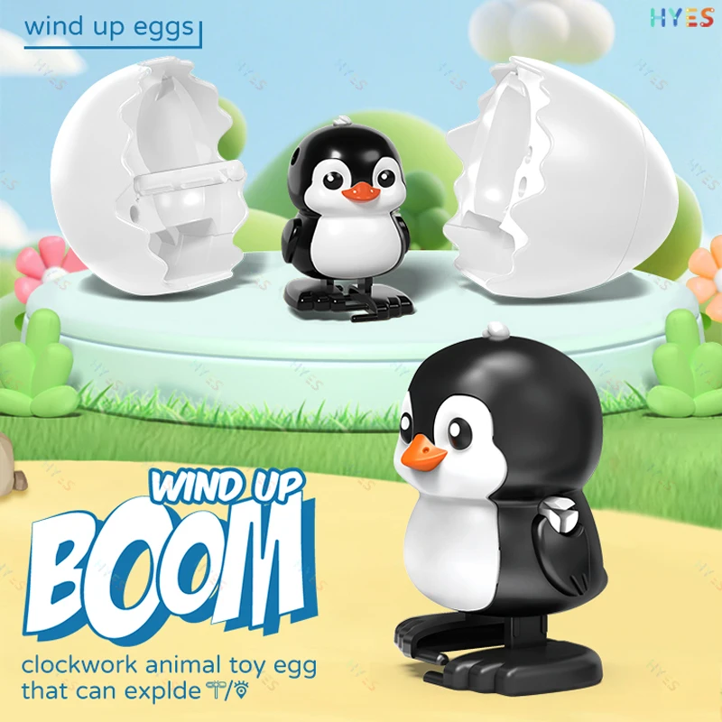 HYES pingouin oeuf fissure marche liquidation jouets créatif rebond animaux oeuf incubateur horloge jouets mignon amusant enfants jouet cadeaux pour Festival