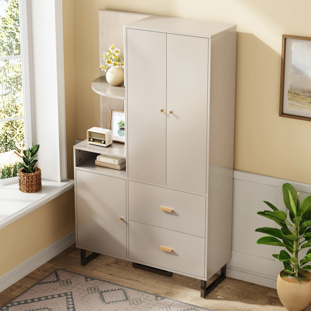 Kompakte Kleiderschränke, Flur-Kleiderschränke, Bodenschrank, Wandschrank, Regal, Boden- und Flur-Kleiderschrank mit gepolsterten Paneelen, Schuhschrank – Detail 21