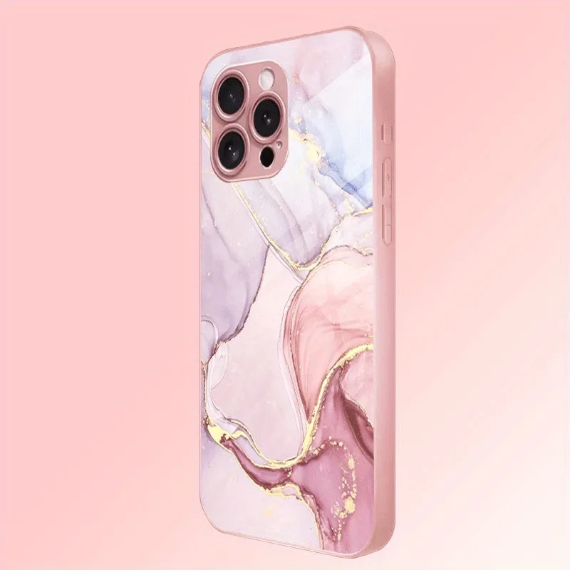 Creative Marble Pattern Tempered Glass Phone Case