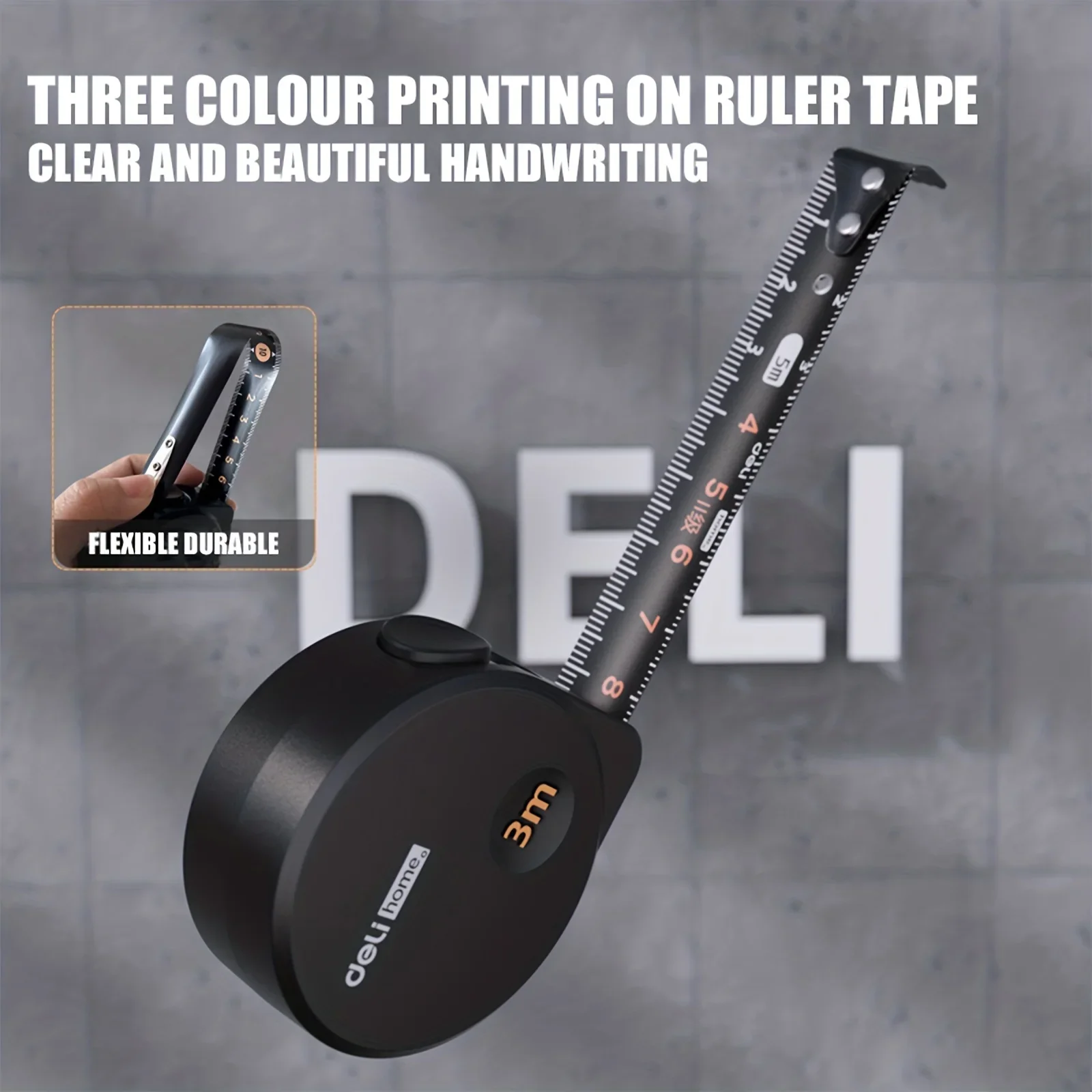 3/5M Measuring Tape Black Carbon Steel Retractable Ruler Multifunctional Household Woodworking Portable Measuring Tool Ruler measuring tape