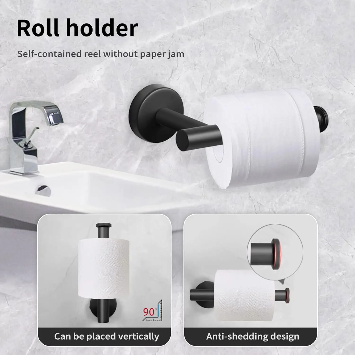 Bathroom Towel Holder Bathroom Towel Ring 5/7pcs Hardware Set