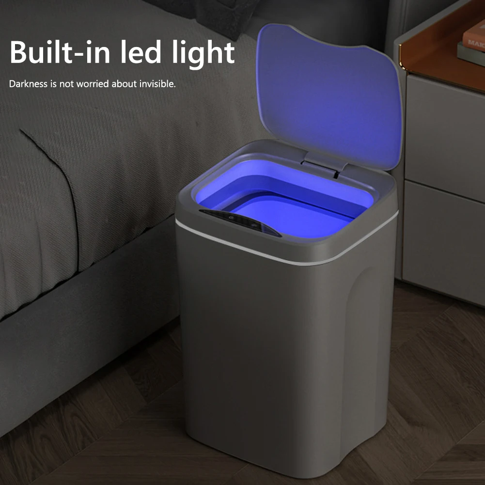 20L Smart Trash Can Bathroom Automa Sensor Waterproof For Kitchen