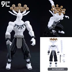 Lucky13 Rasengan Sasuke Uchiha 3D Figure - Dynamic Susanoo & Fireball Jutsu Pose with Katana, Anime Action Display (JJK 13cm Mahoraga)