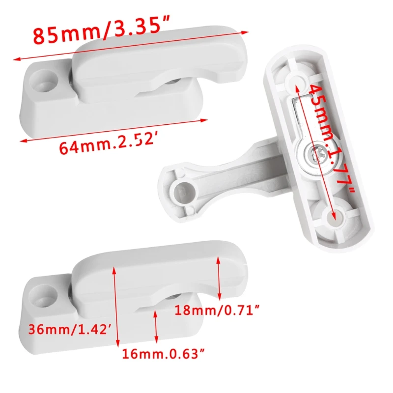 Plastic Child Safe Security Window Door Sash Lock Safety Lever Handle Sweep Latch 50PB door lock window lock