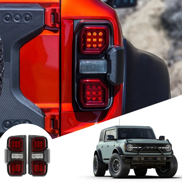 High Quality LED Raptor Tail Lights for 21-23 Ford Bronco