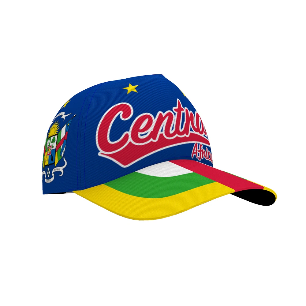 

Central African youth student free custom name number caf hat nation flag centrafricaine french print photo baseball cap