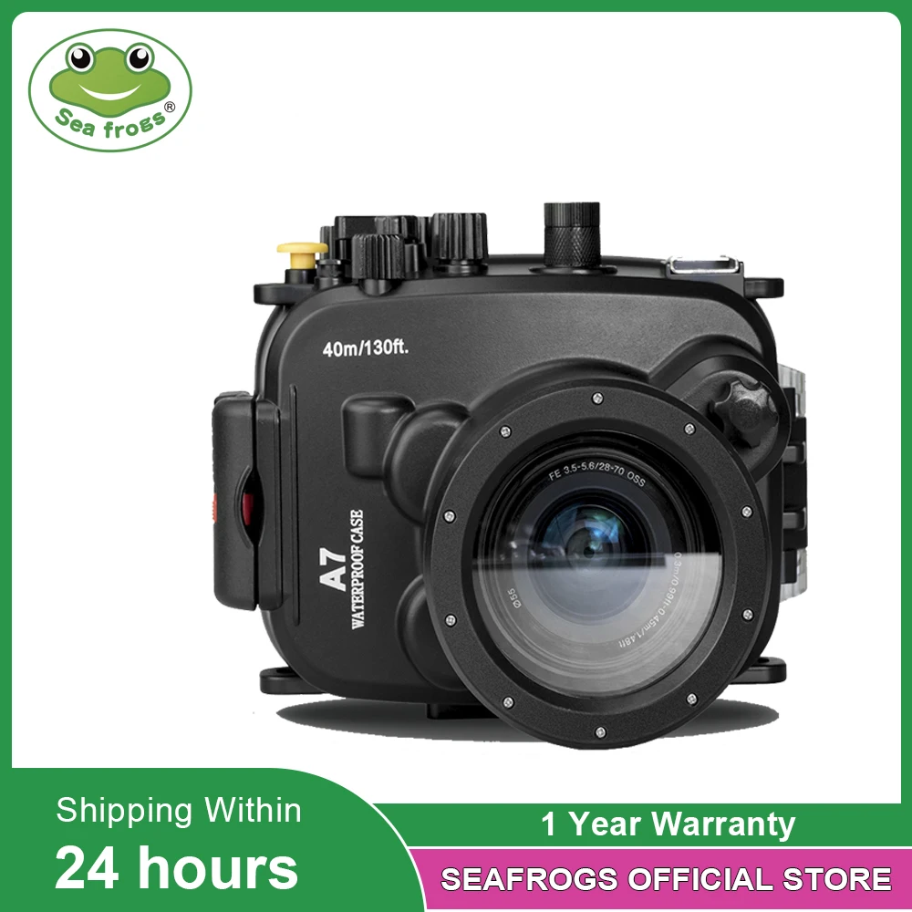 Seafrogs-저렴한 방수 카메라 하우징 40m 깊이,  A7/A7R 스쿠버 다이빙 액세서리 수중 케이스 하우징