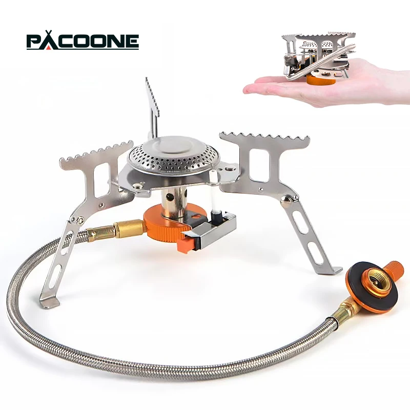 Camping Gas Stove Outdoor Windproof Tourist Burner Portable Folding Electronic Split Stove Tourist Equipment For Cooking