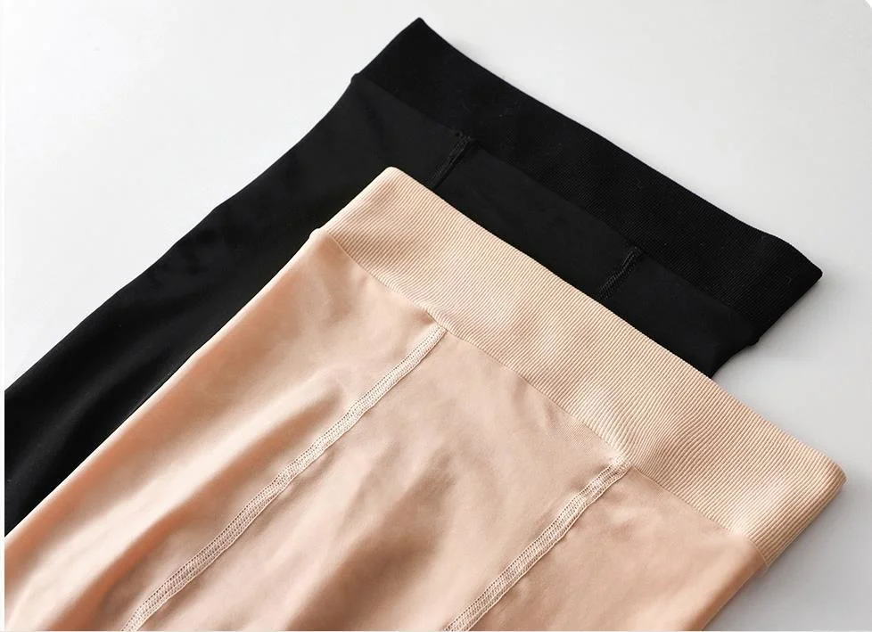 Sexy enge Strumpfhosen, langlebig, nicht leicht zu beschädigen, Anti-Haken-Seidenstrümpfe mit hoher Taille, Schwarz, Braun, 30D, hochwertig – Detail 4