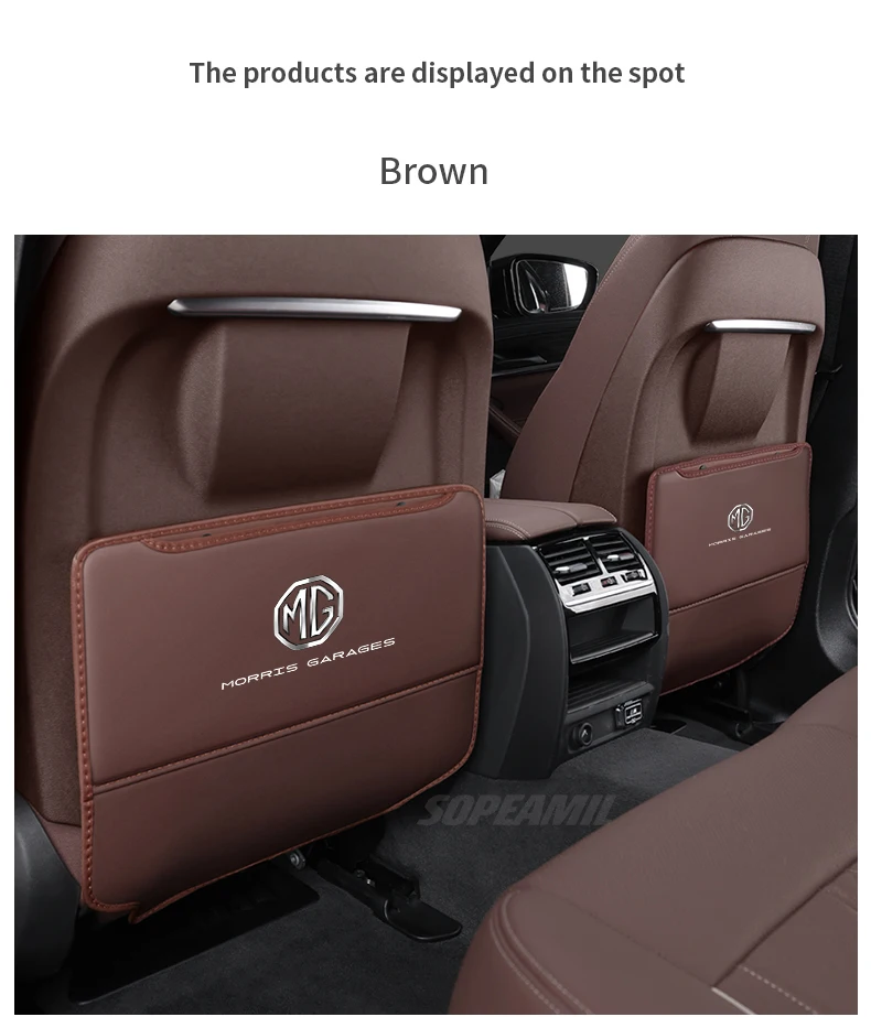 Auto Sitz Zurück Lagerung Tasche Hinten Rückenlehne Schutz Anti-kick Pad Für MG ZS HS ES5 MG4 EV Elektrische S5 EV MG3 MG5 MG6 MG7 EIN EZS – Detail 17