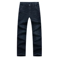 Winter Jeans Men Fleece Straight Cotton Denim Pants Oversize 46 48 50 52 Casual Trousers Plus Size Thicken Warm Autumn Loose 2