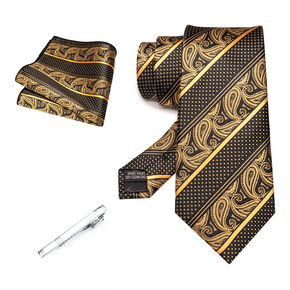 EASTEPIC 8 cm Herrenkrawatte Rot Grün Paisley Krawattenset mit Krawattenklammer Hochwertiges Accessoire für Hochzeit und Party Ausverkaufsartikel – Detail 33