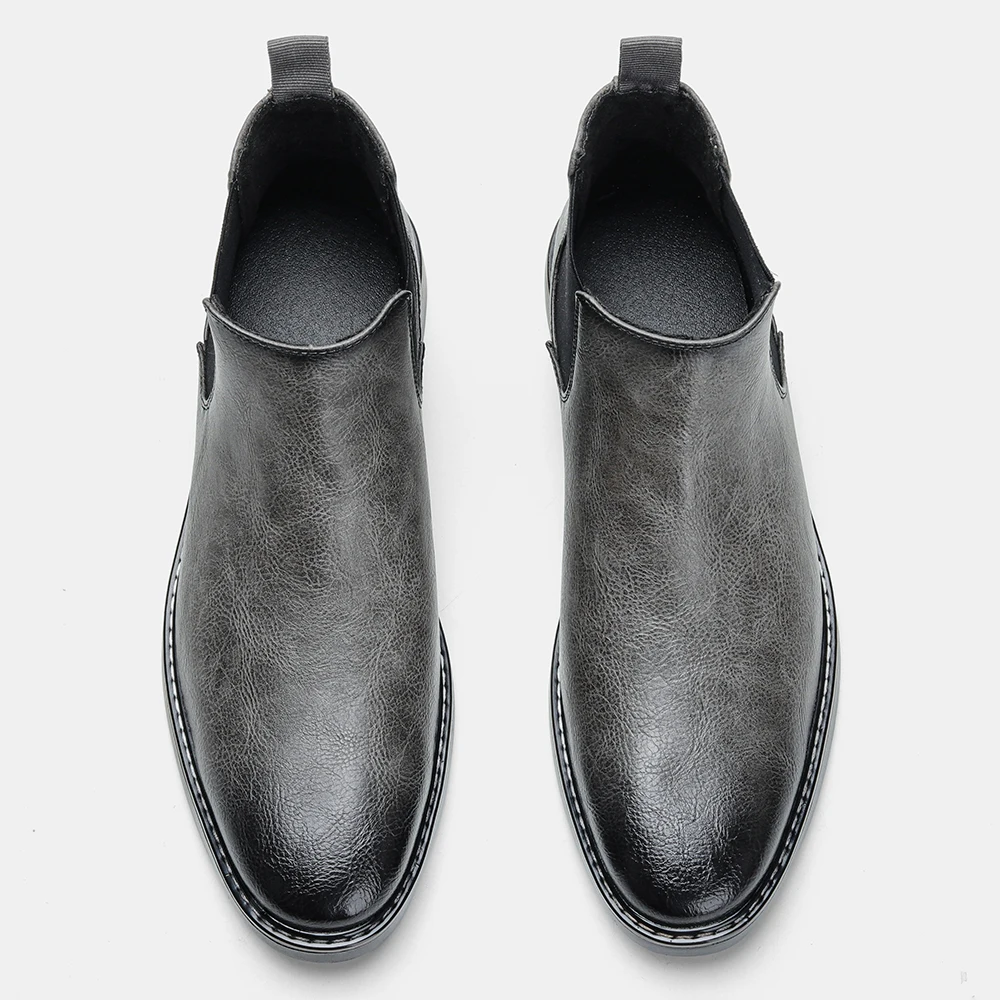 Chelsea Boots Classic Brand Fashion Comfortable Men Leather Boots #KD5241