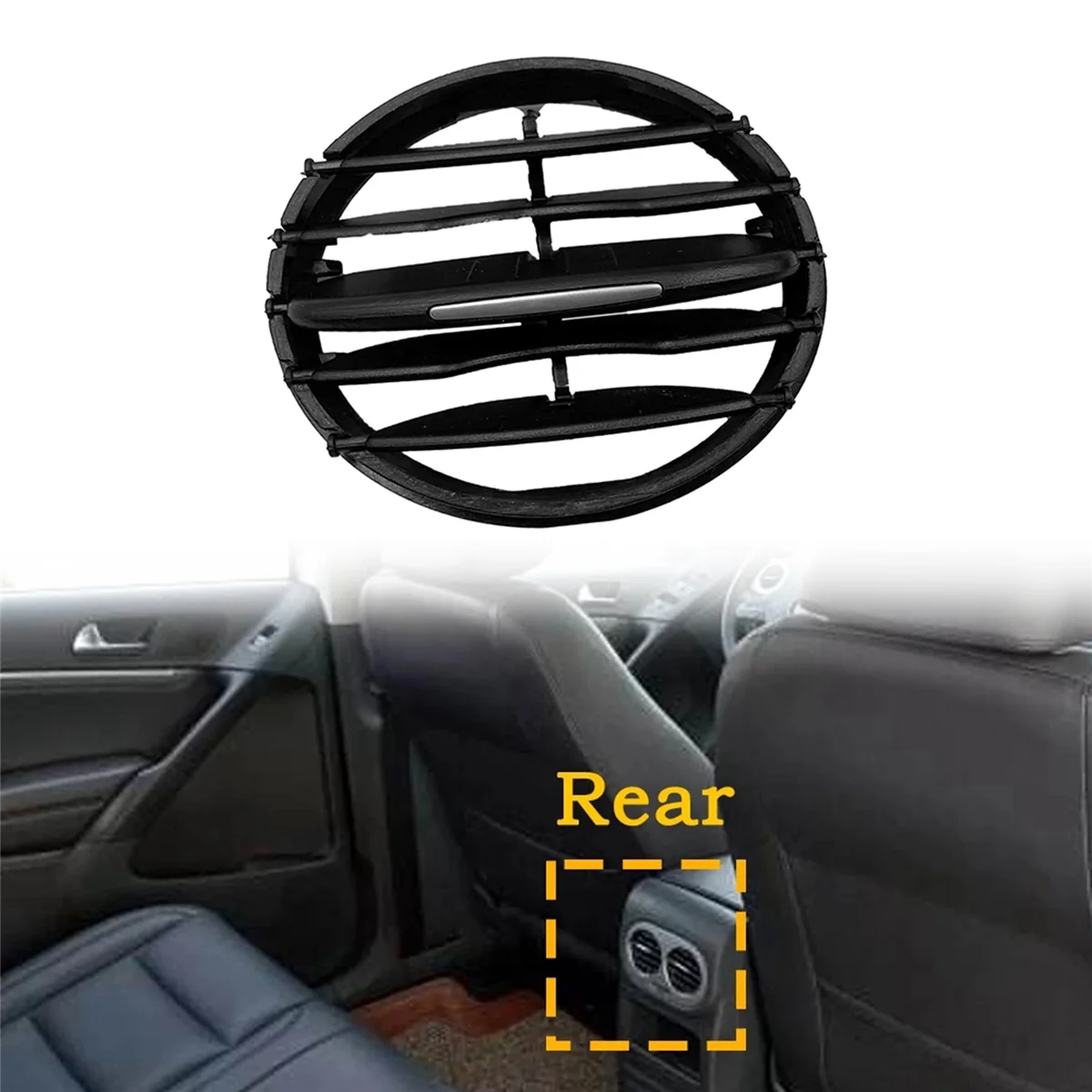 6X Air Conditioner Instrument Panel for Tiguan 2010- Instrument Desk Middle Outlet Tuyere A/C Air Vent