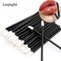 Lanjinglin 50/100 Pcs Disposable Lip Brush Lipstick Testers Wands Applicators for Makeup Lip Brushes Makeup Beauty Tool 1