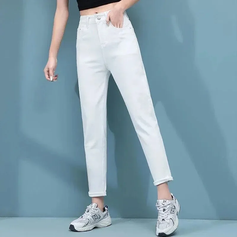 candy color High Waist Slim Straight Women's Harlan Jeans Loose Casual Female Streetwear Outfits Spring Summer Fashion Jeans