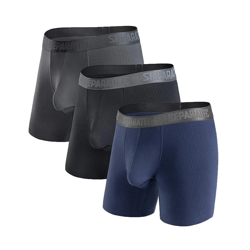 Separatec 3Pack Men Underwear Breathable Boxer Brief Lightweight