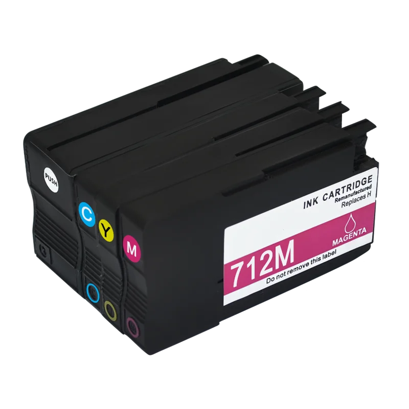 Compatível para hp 712 3ed68a Hp712 Cor Inkjet Cartucho de Tinta para Hp712 para hp Designjet T650 T250 T210 T230 Impressora 37d71a - Imagem 2