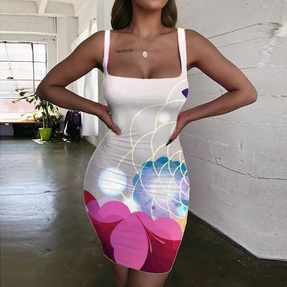 

SOMEPET Butterfly Dress Women Flower 3d Print Funny Ladies Dresses Pattern Bodycon Dress Star Sundress Womens Clothing Party