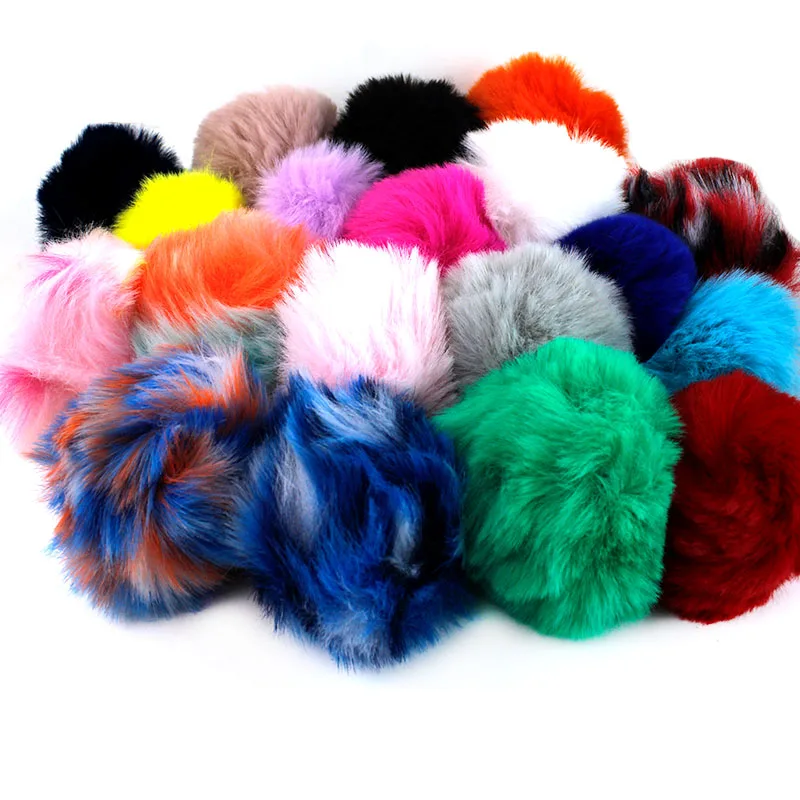 5 Stück Pompom-Kugeln-Charms, 7–8 cm, Kunstpelz, DIY-Pompons-Kugel für Schlüsselanhänger, Anhänger, Nähen auf Schal, Hüte, Schuhe, Bekleidung, Bastelbedarf