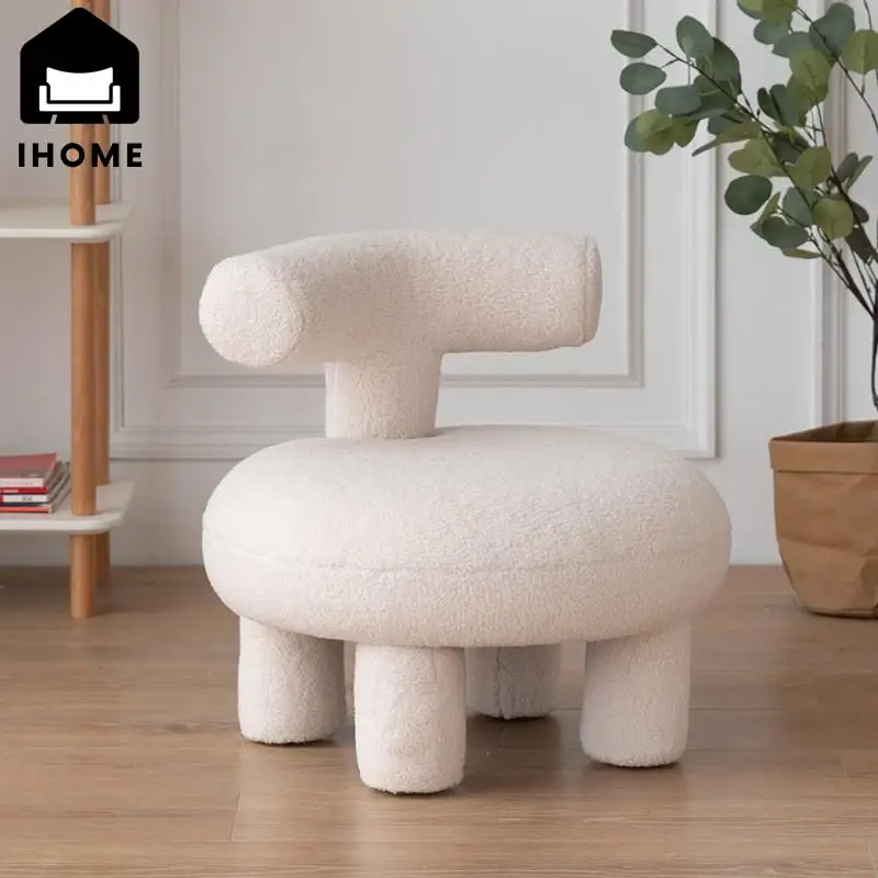 IHOME Lamb Cashmere Fabric Sofa Small Family Living Room Net Red Small Sofa Infantil Muebles Para Bebe Baby Kids Chair