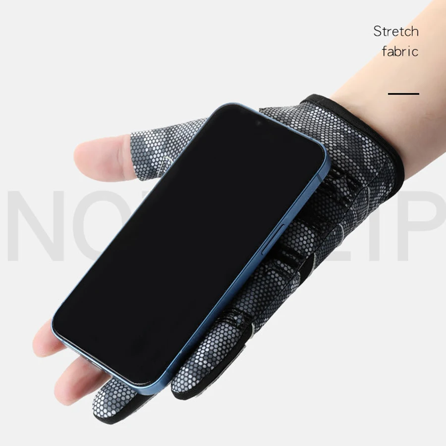 Fishing Gloves for Men Anti Slip Summer Sun Protection Gloves Breathable 3 Finger Cut Fly Fishing Accessories Fishing Gloves Sunscreen Gloves