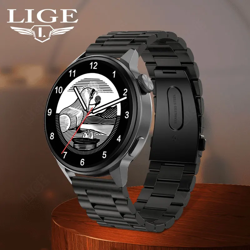 

LIGE SmartWatch Men Bluetooth Call GPS Movement Track PPG+ECG AI Voice Assistant Alipay NFC Access Control Smart Watch Women