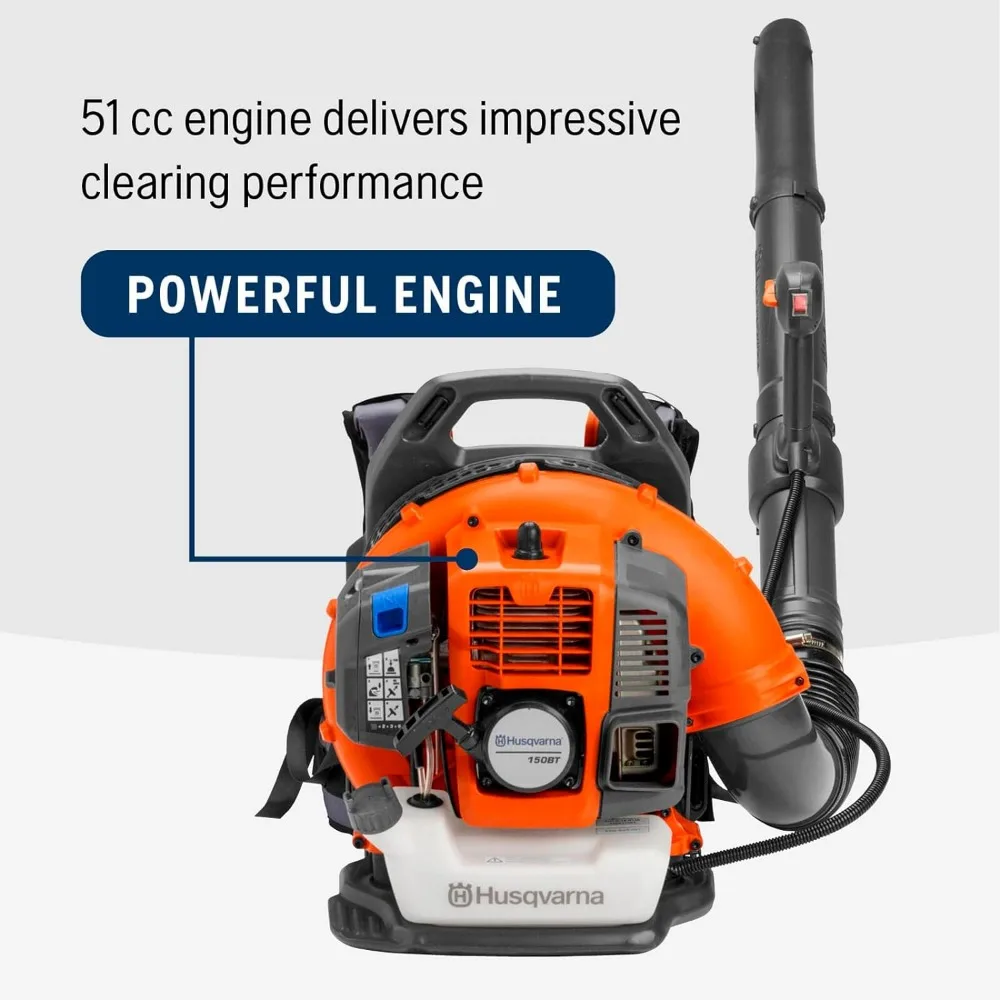 150BT Gas Leaf Blower 51-cc 2.16-HP 2-Cycle Backpack Leaf Blower 765-CFM 270-MPH 22-N Powerful Clearing Performance air blower