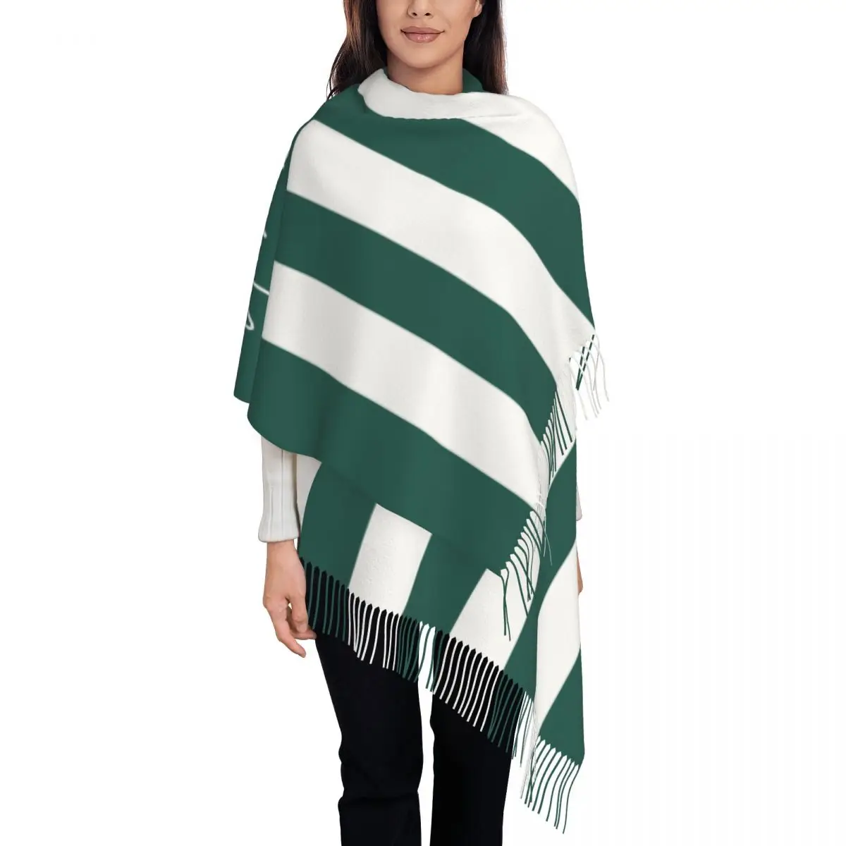 

Ladies Large 3Y Yohji Yamamoto Scarves Women Winter Fall Soft Warm Tassel Shawl Wrap Scarf
