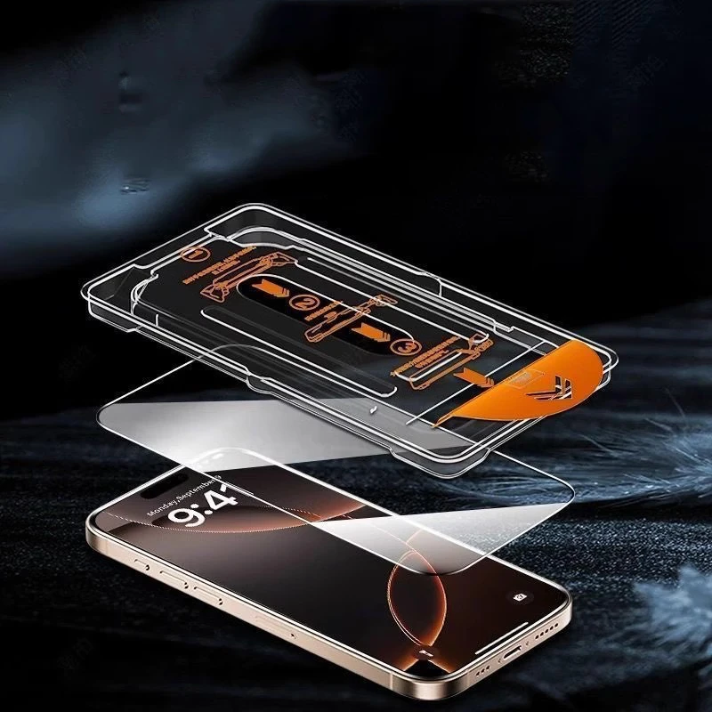 Premium Dust-Free Tempered Glass Screen Protector - One-Click Easy Install
