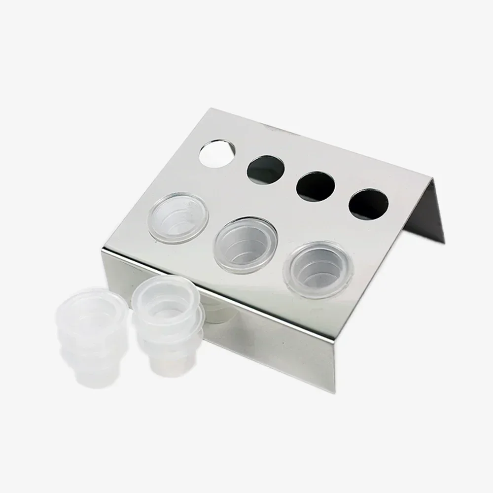 7/8/21Holes Tattoo Ink Cup Holder Stand Tattoo Tool Pigment Black Container Makeup Accessories for Body Art Supplies 2