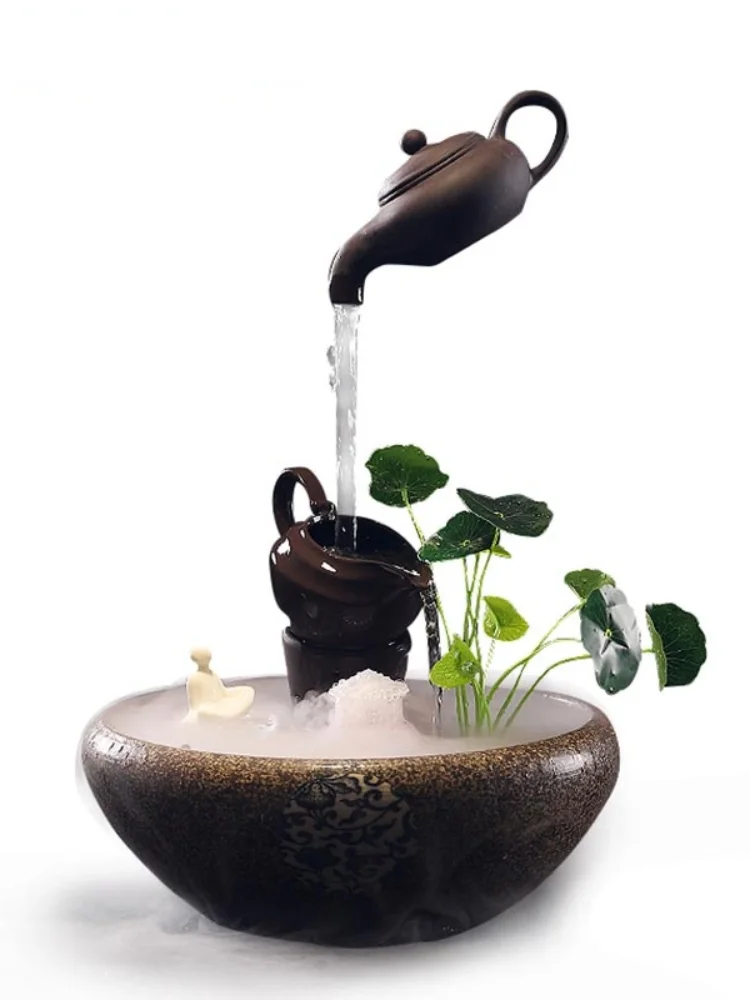 

Fuente de agua corriente colgante creativa, adornos de escritorio para Ceremonia de t Zen, Feng Shui, decoraci