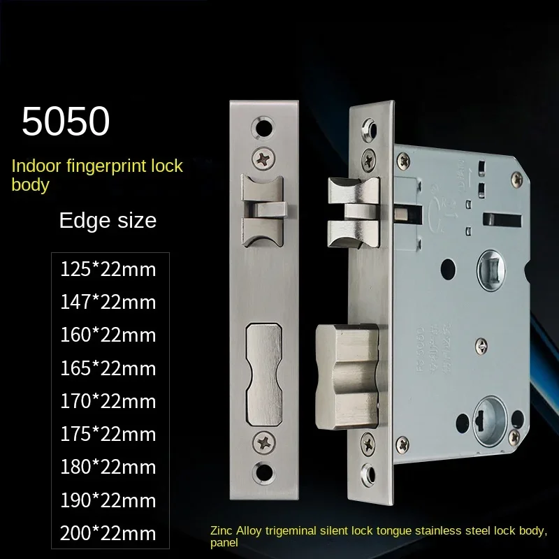 EGFirtor Metal Stainless Steel Electronic Lock Body 5050 Mortise For Tuya Face Recognition Fingerprint Smart Door Lock