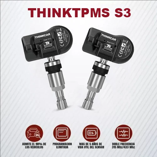 THINKCAR TPMS Sensor S3 THINKTPMS S3/S2 315MHz 433MHz Universal Sensor Automotive Mechanical Workshop Tools TPMS Program 5