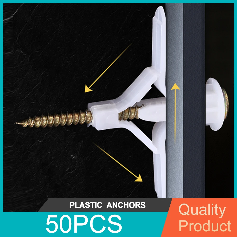 Nylon Aircraft Shape Butterfly Type Plastic Gypsum Board Anchors Drywall Fixings Screw Curtain Wall Gypsum Outlet Expansion Tube