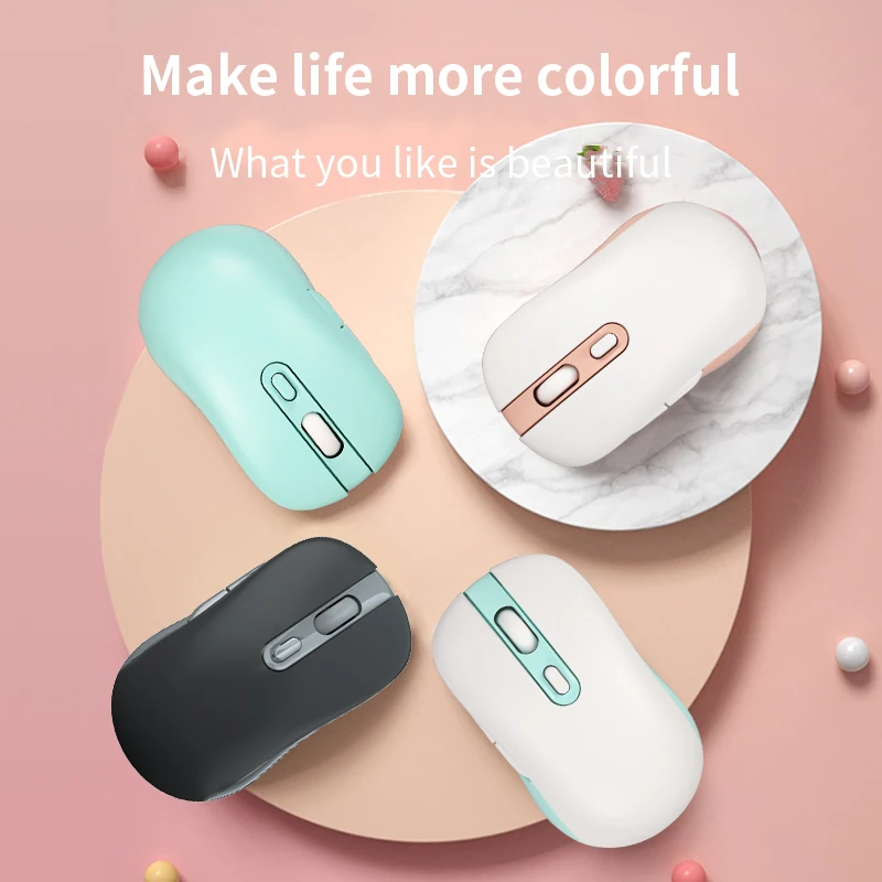 2.4G Wireless Bluetooth Mouse Rechargeable Dual Mode Mice 1600DPI USB Optical Mause Computer Wireless Mice For Laptop Desktop PC