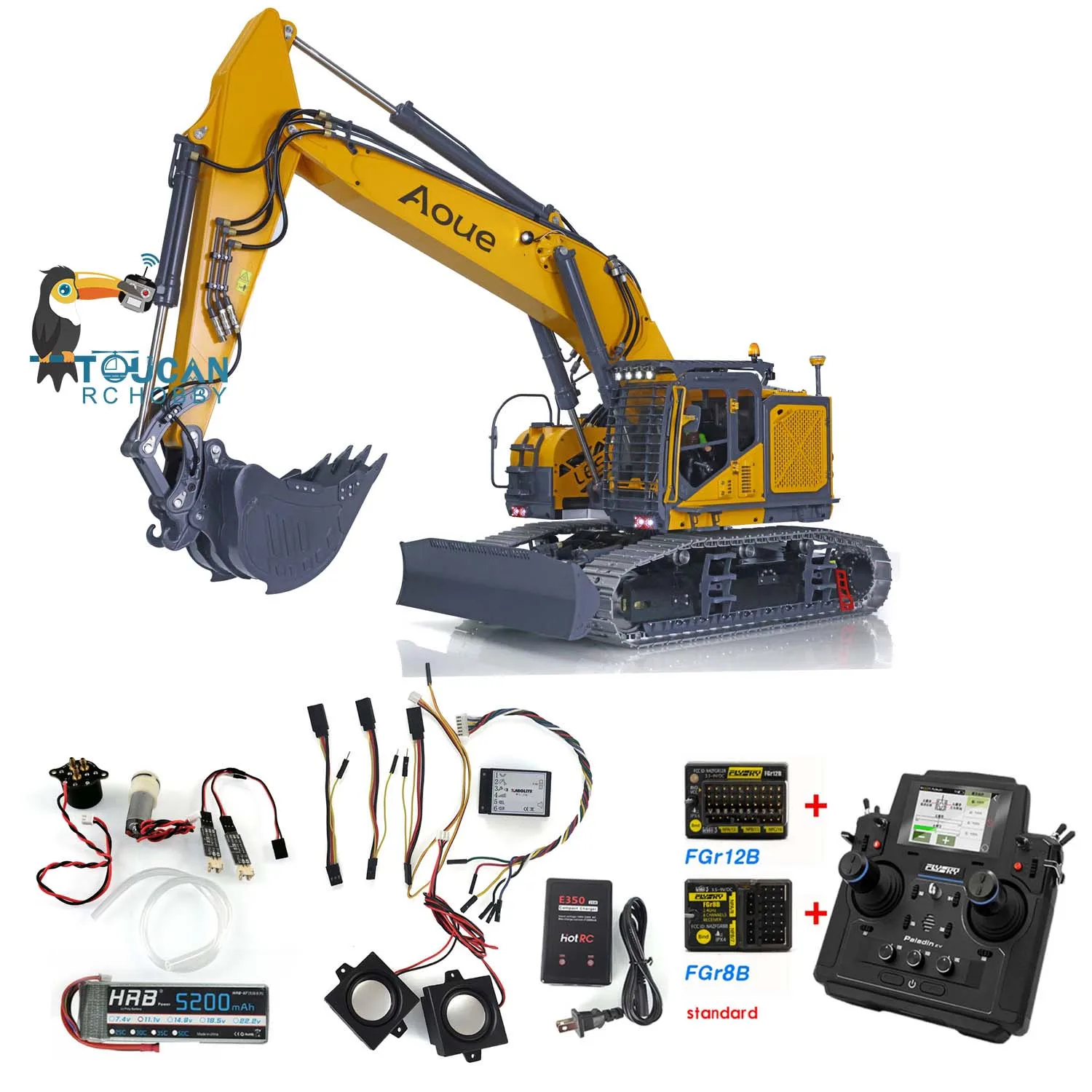 Ready To Run Lesu 1/14 Aoue Et35 Hydraulic Rc Excavator Remote Control