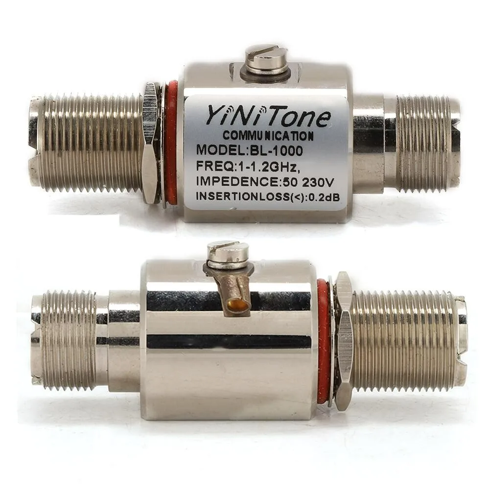 BL-1000 1-1.2GHz 400W PEP 50OHM Coaxial Surge Lighting Protector UHF Female to UHF Female Antenna Lightning Arrester
