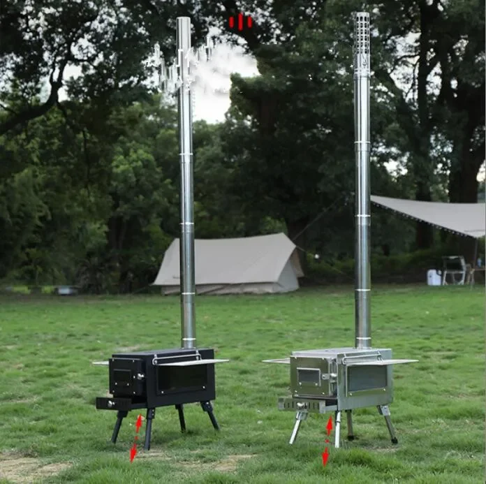 Folding Multipurpose Portable Heating Cooking Outdoor Cookware Tent Wood Camping Stove